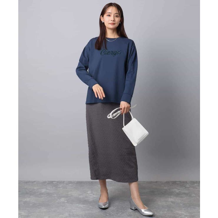 刺繍ロゴデザイン コットンロンT/洗える | MK MICHEL KLEIN | 詳細画像21 