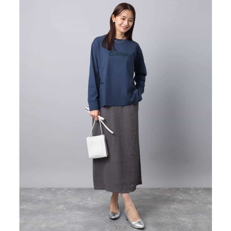 刺繍ロゴデザイン コットンロンT/洗える | MK MICHEL KLEIN | 詳細画像22 