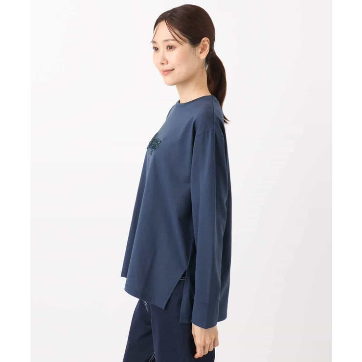 刺繍ロゴデザイン コットンロンT/洗える | MK MICHEL KLEIN | 詳細画像26 