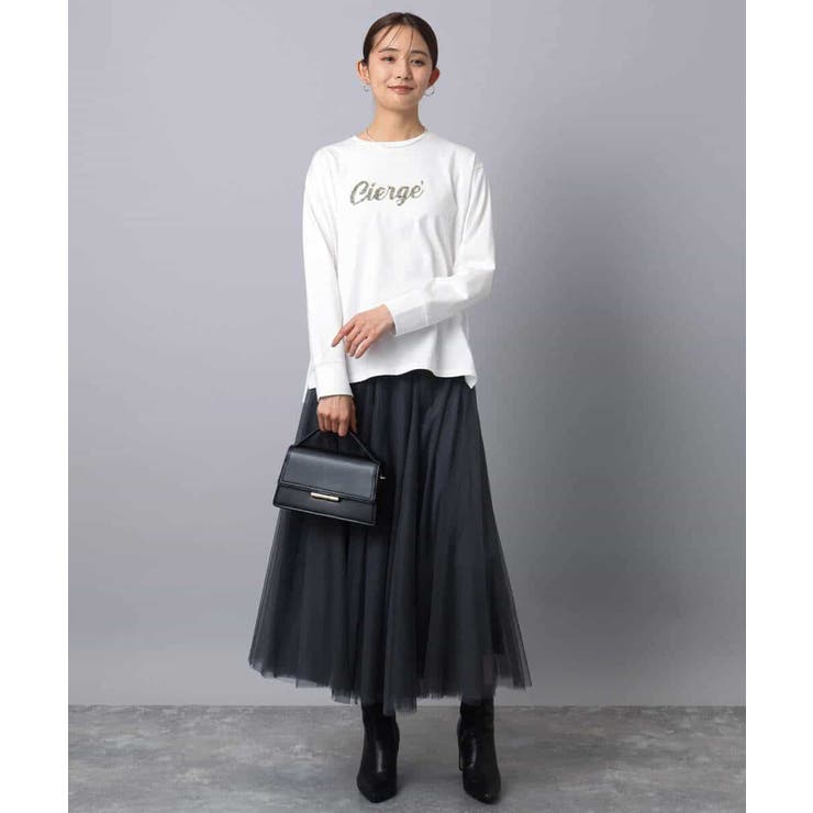 刺繍ロゴデザイン コットンロンT/洗える | MK MICHEL KLEIN | 詳細画像3 