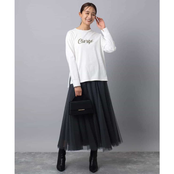 刺繍ロゴデザイン コットンロンT/洗える | MK MICHEL KLEIN | 詳細画像4 