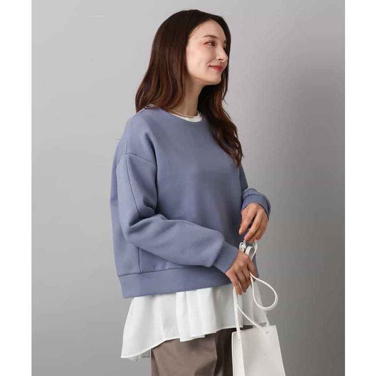 クロップド丈ダンボールプルオーバー/洗える | MK MICHEL KLEIN | 詳細画像1 