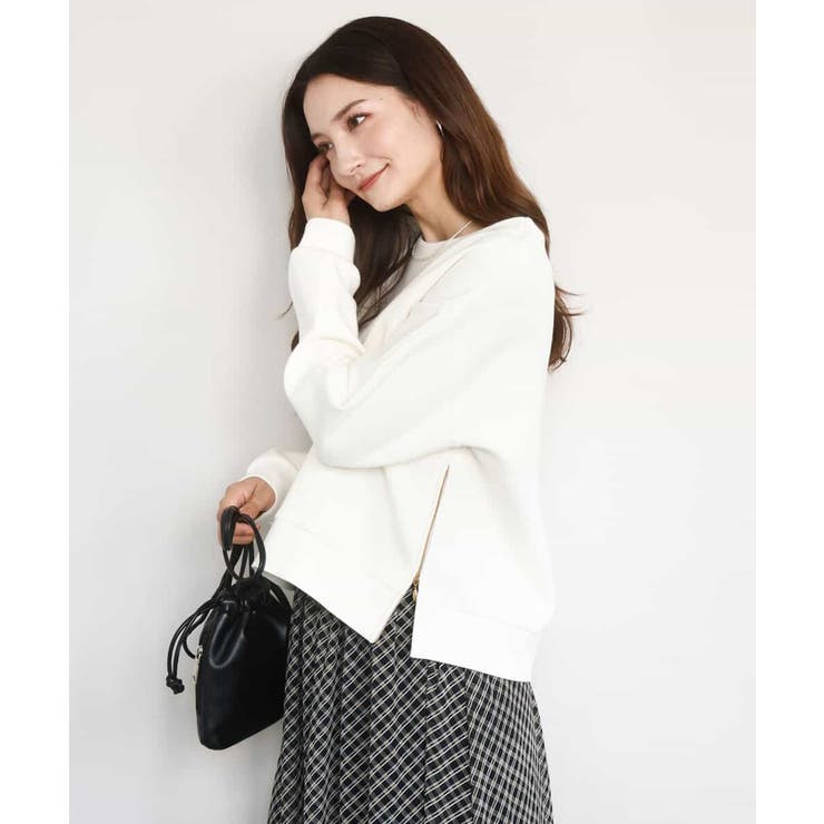 アイボリー | クロップド丈ダンボールプルオーバー/洗える | MK MICHEL KLEIN