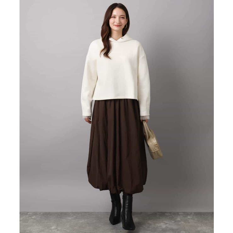 クロップド丈ダンボールフーディー/洗える | MK MICHEL KLEIN | 詳細画像12 