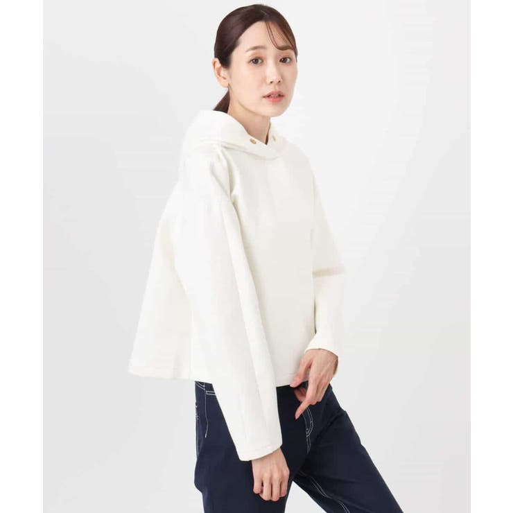 クロップド丈ダンボールフーディー/洗える | MK MICHEL KLEIN | 詳細画像36 