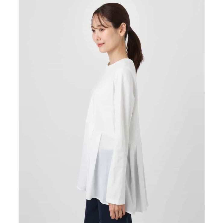 タックプリーツデザイン ペプラムインナーカットソー/洗える | MK MICHEL KLEIN | 詳細画像10 