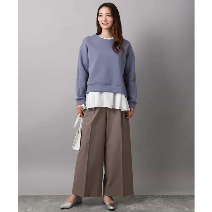 タックプリーツデザイン ペプラムインナーカットソー/洗える | MK MICHEL KLEIN | 詳細画像6 