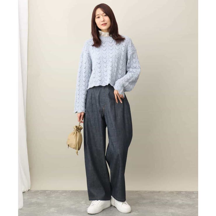 キラキラシアーハイネックカットソー/洗える | MK MICHEL KLEIN | 詳細画像12 