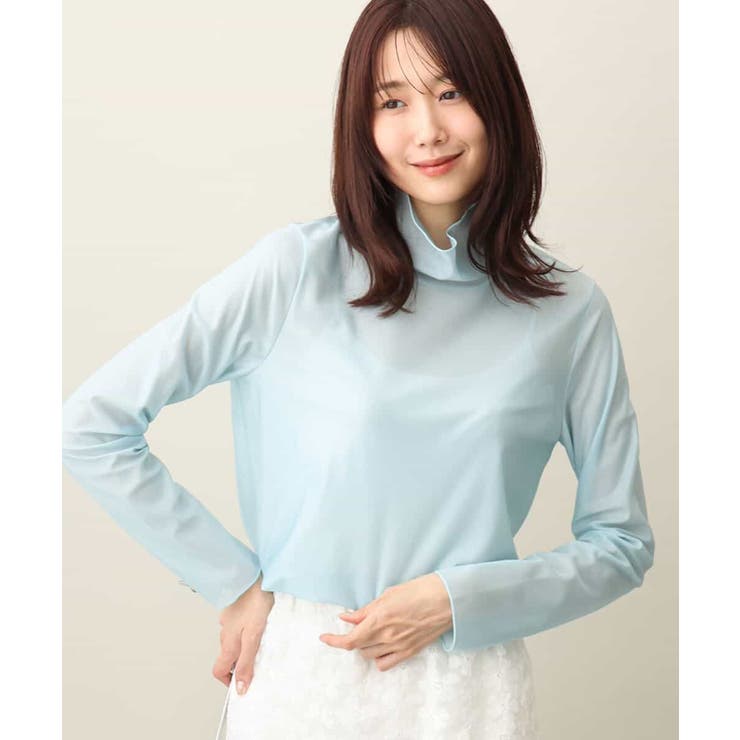 キラキラシアーハイネックカットソー/洗える | MK MICHEL KLEIN | 詳細画像2 