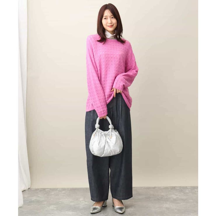 キラキラシアーハイネックカットソー/洗える | MK MICHEL KLEIN | 詳細画像6 