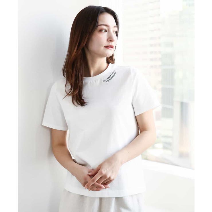 刺繍ロゴTシャツ/接触冷感/UVカット/洗える[品番：ITKW0020943