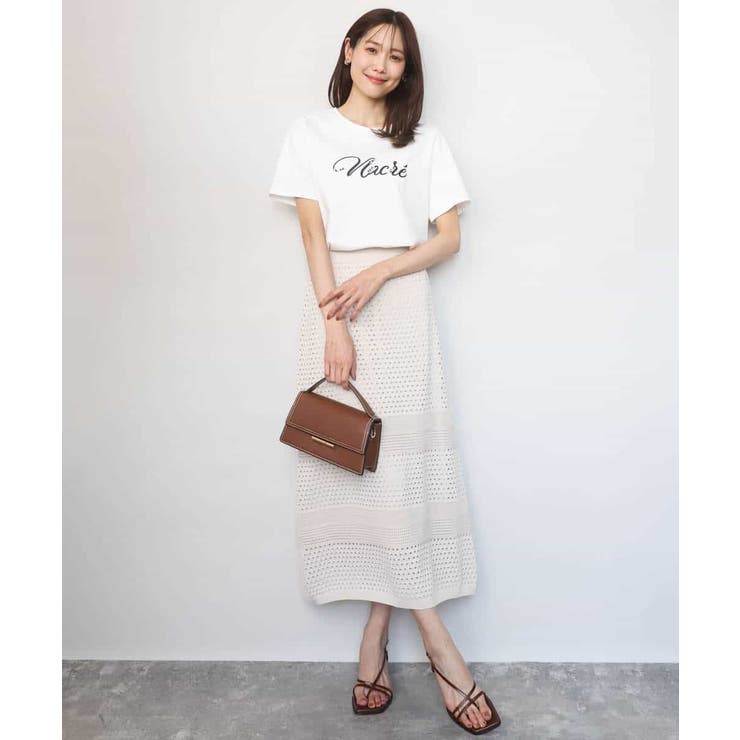 ビーズ刺繍ロゴTシャツ/洗える | MK MICHEL KLEIN | 詳細画像3 