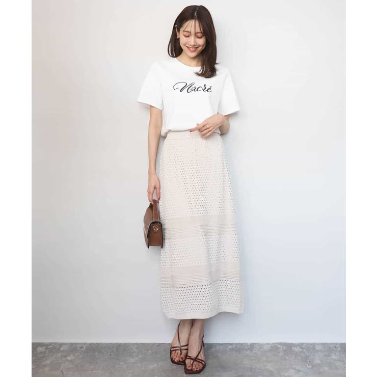 ビーズ刺繍ロゴTシャツ/洗える | MK MICHEL KLEIN | 詳細画像5 