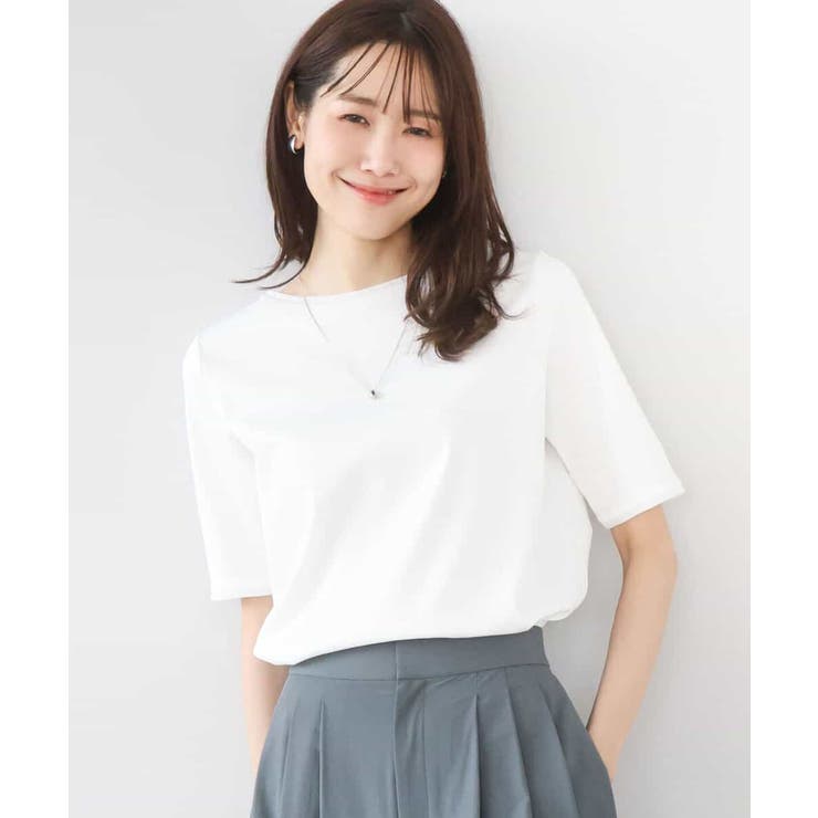 シルケットフライス半袖カットソー/洗える | MK MICHEL KLEIN | 詳細画像6 