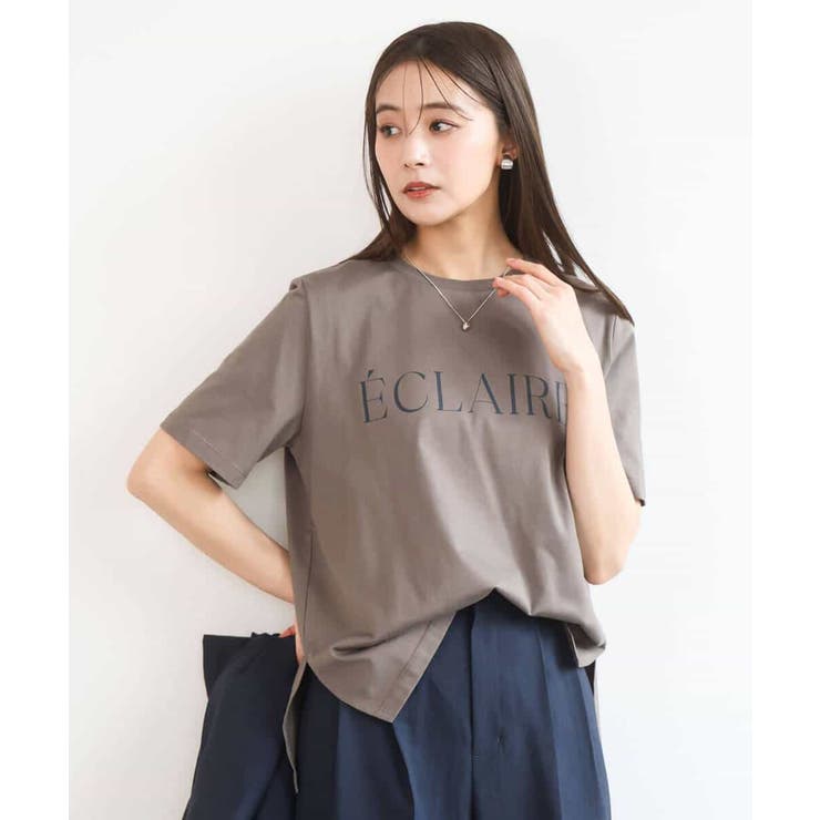 ニュアンス配色コットンロゴTシャツ/洗える | MK MICHEL KLEIN | 詳細画像2 