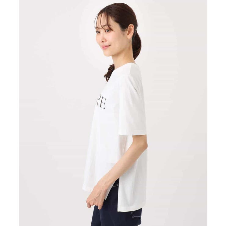 ニュアンス配色コットンロゴTシャツ/洗える | MK MICHEL KLEIN | 詳細画像23 