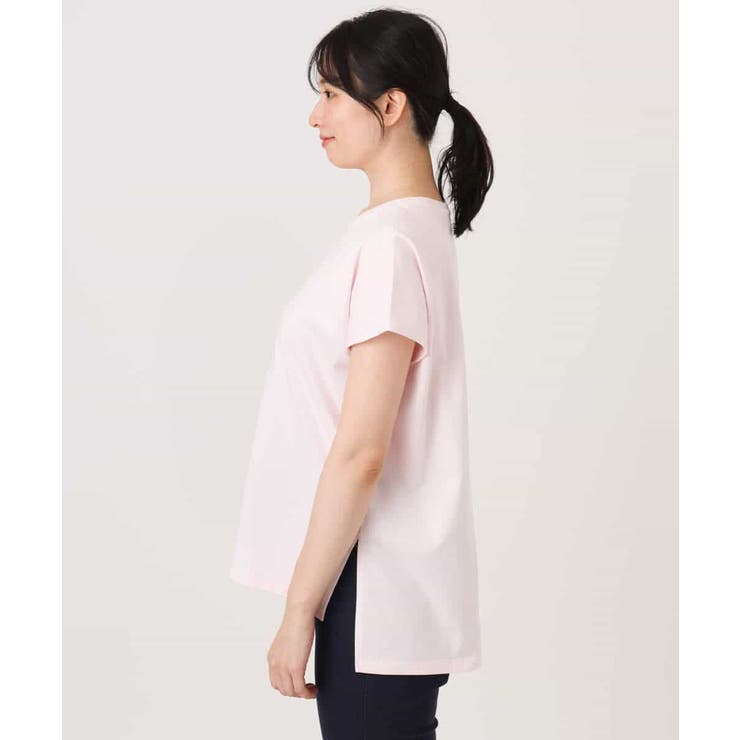 [洗える]ニュアンスロゴ フレンチスリーブTシャツ | MK MICHEL KLEIN | 詳細画像11 
