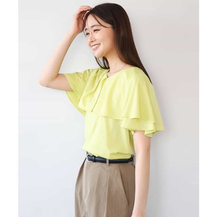 [洗える]シルケット天竺ケープデザインカットソー | MK MICHEL KLEIN | 詳細画像2 
