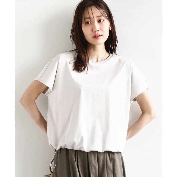 裾ドロストデザインカットソー/接触冷感/洗える | MK MICHEL KLEIN | 詳細画像12 