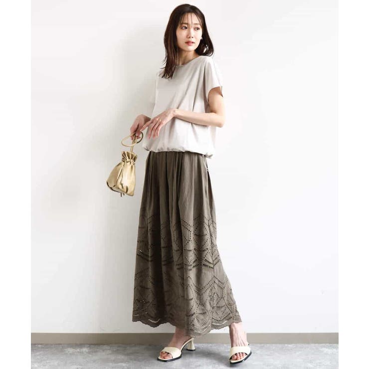 裾ドロストデザインカットソー/接触冷感/洗える | MK MICHEL KLEIN | 詳細画像15 