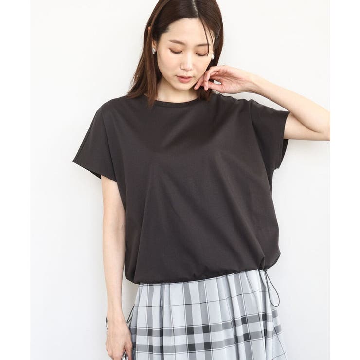 裾ドロストデザインカットソー/接触冷感/洗える | MK MICHEL KLEIN | 詳細画像16 