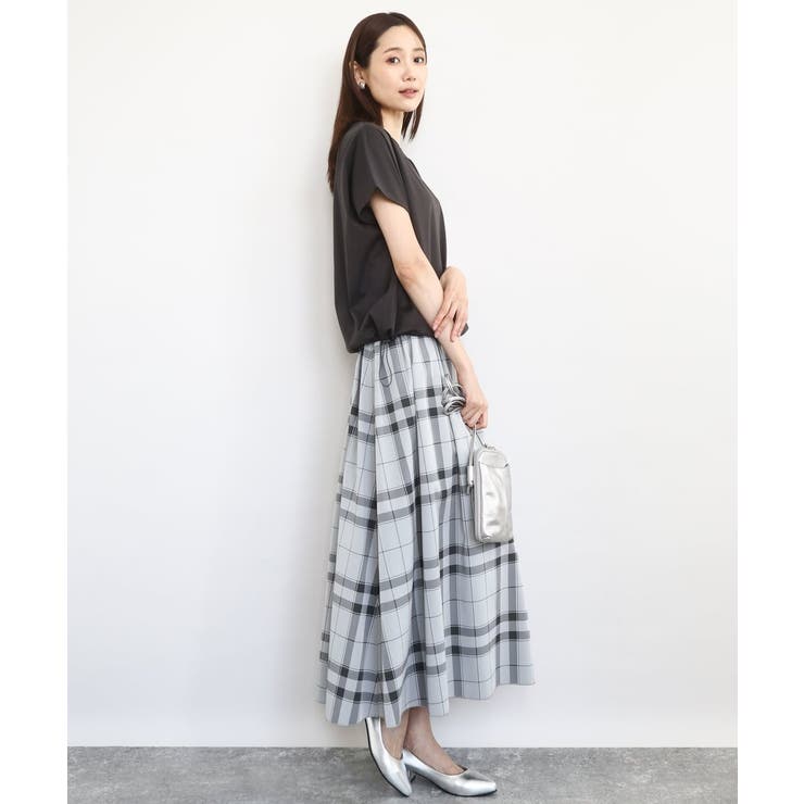 裾ドロストデザインカットソー/接触冷感/洗える | MK MICHEL KLEIN | 詳細画像17 