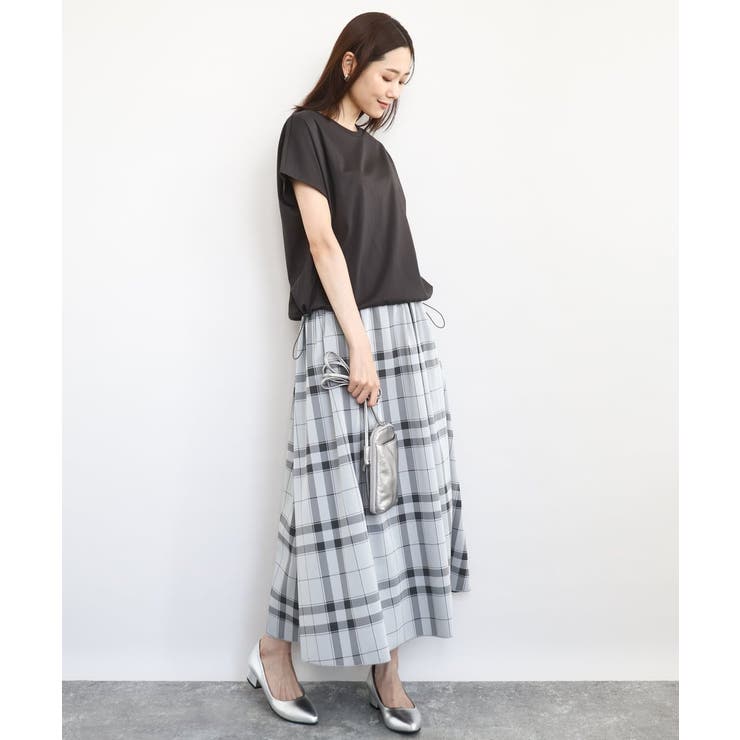 裾ドロストデザインカットソー/接触冷感/洗える | MK MICHEL KLEIN | 詳細画像18 