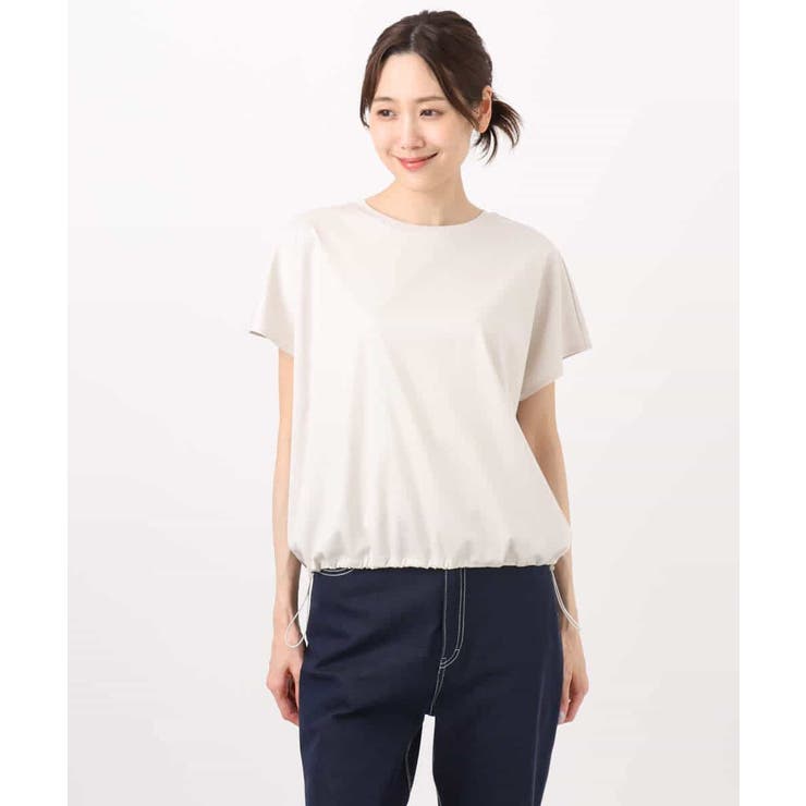 裾ドロストデザインカットソー/接触冷感/洗える | MK MICHEL KLEIN | 詳細画像19 