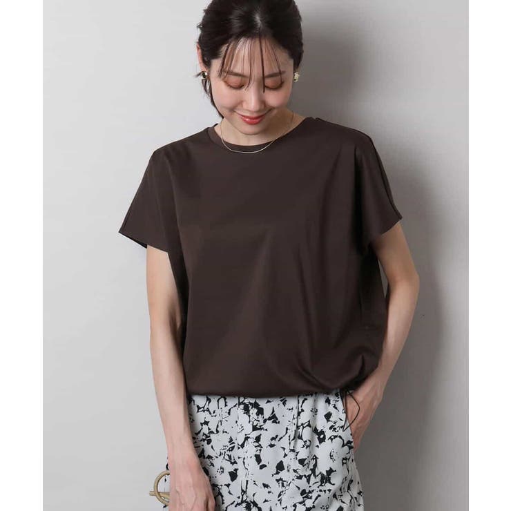 裾ドロストデザインカットソー/接触冷感/洗える | MK MICHEL KLEIN | 詳細画像2 