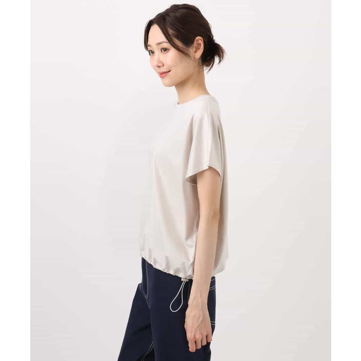 裾ドロストデザインカットソー/接触冷感/洗える | MK MICHEL KLEIN | 詳細画像20 