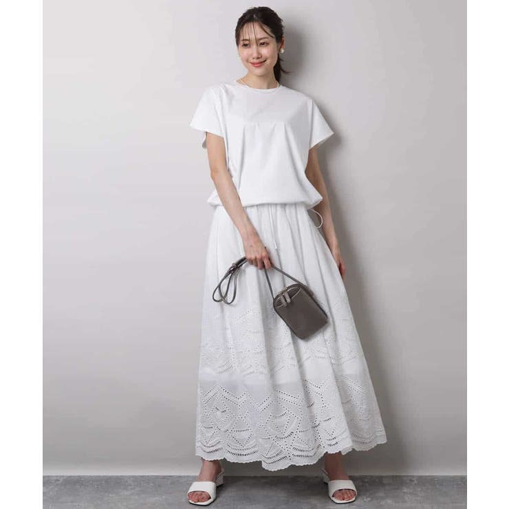 裾ドロストデザインカットソー/接触冷感/洗える | MK MICHEL KLEIN | 詳細画像7 