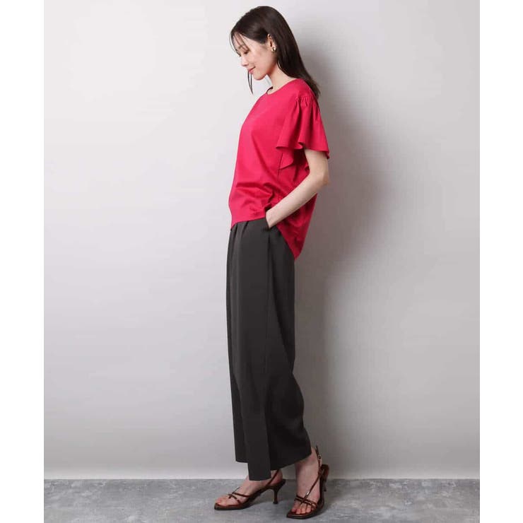 フレアースリーブ天竺カットソー/接触冷感/洗える | MK MICHEL KLEIN | 詳細画像14 