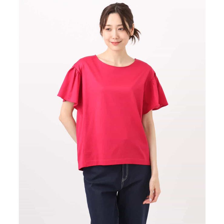 フレアースリーブ天竺カットソー/接触冷感/洗える | MK MICHEL KLEIN | 詳細画像15 