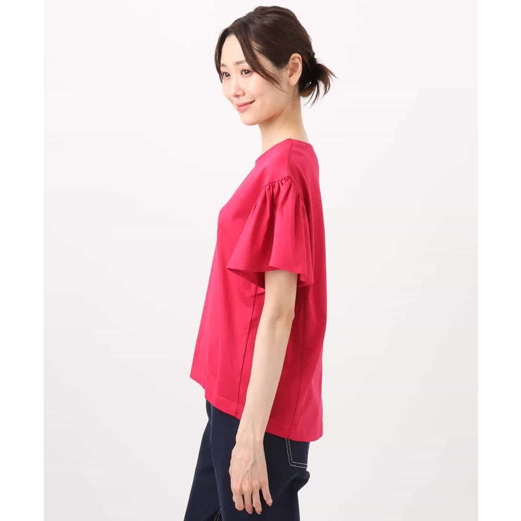 フレアースリーブ天竺カットソー/接触冷感/洗える | MK MICHEL KLEIN | 詳細画像16 