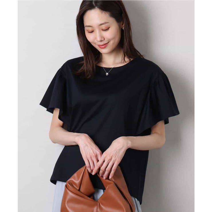 フレアースリーブ天竺カットソー/接触冷感/洗える | MK MICHEL KLEIN | 詳細画像2 