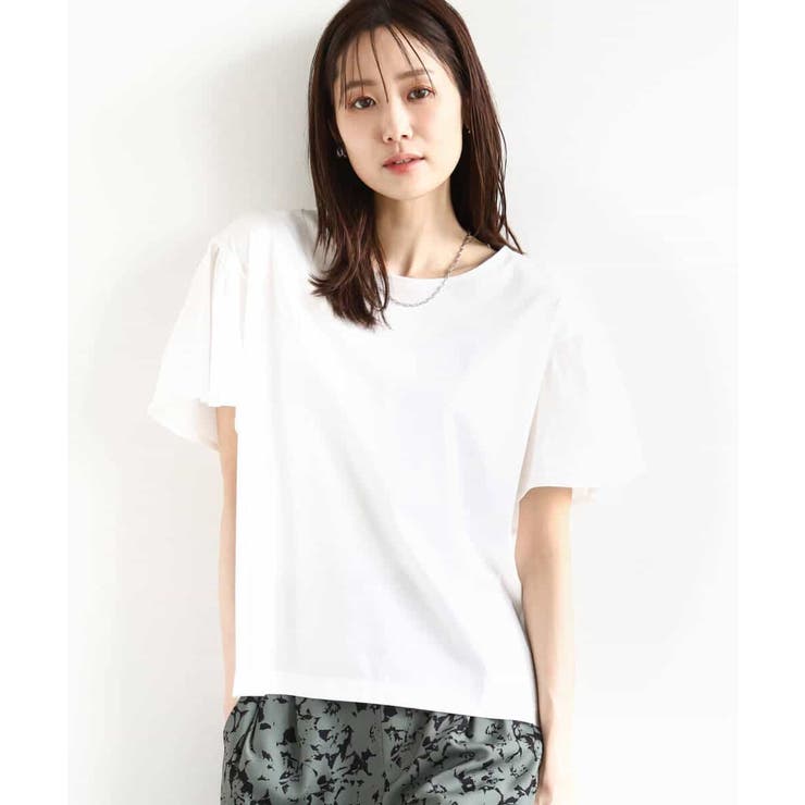 フレアースリーブ天竺カットソー/接触冷感/洗える | MK MICHEL KLEIN | 詳細画像6 