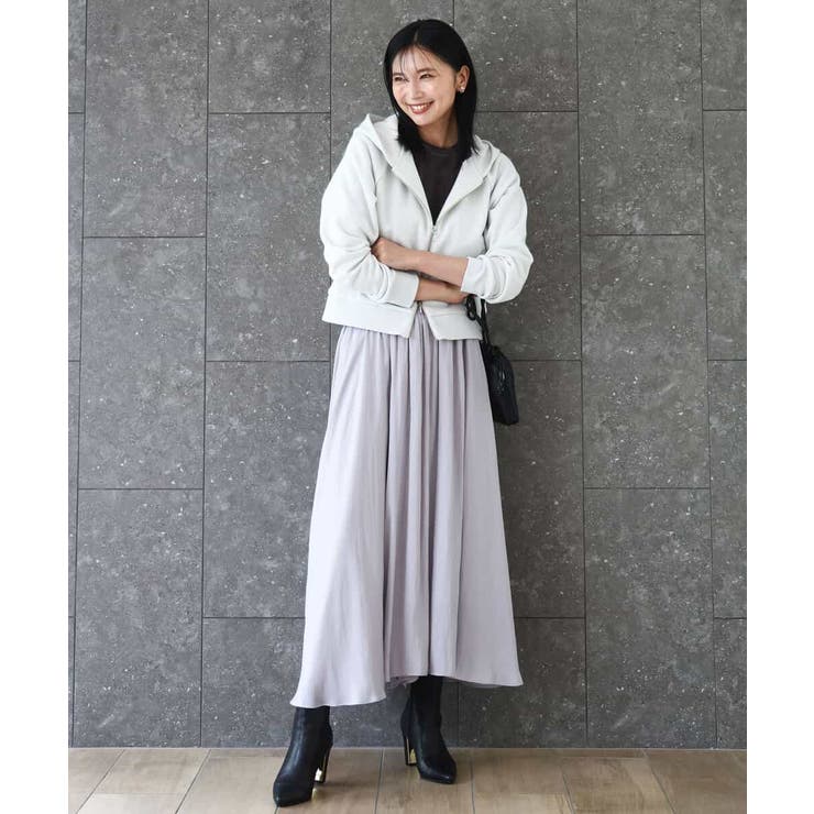 起毛サテンガウチョパンツ/洗える | MK MICHEL KLEIN | 詳細画像3 