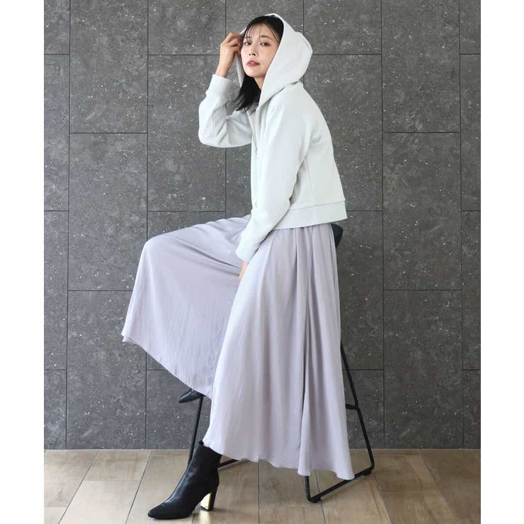 起毛サテンガウチョパンツ/洗える | MK MICHEL KLEIN | 詳細画像4 