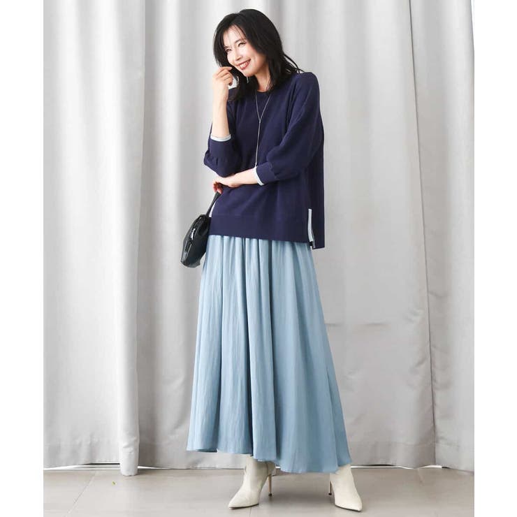 起毛サテンガウチョパンツ/洗える | MK MICHEL KLEIN | 詳細画像5 