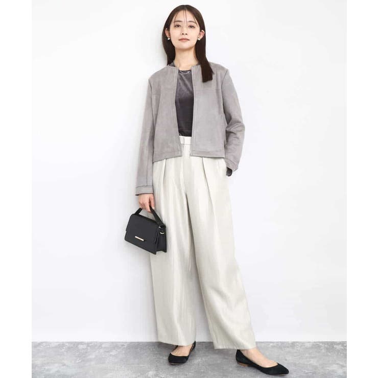 サテン地バレルパンツ/洗える | MK MICHEL KLEIN | 詳細画像13 