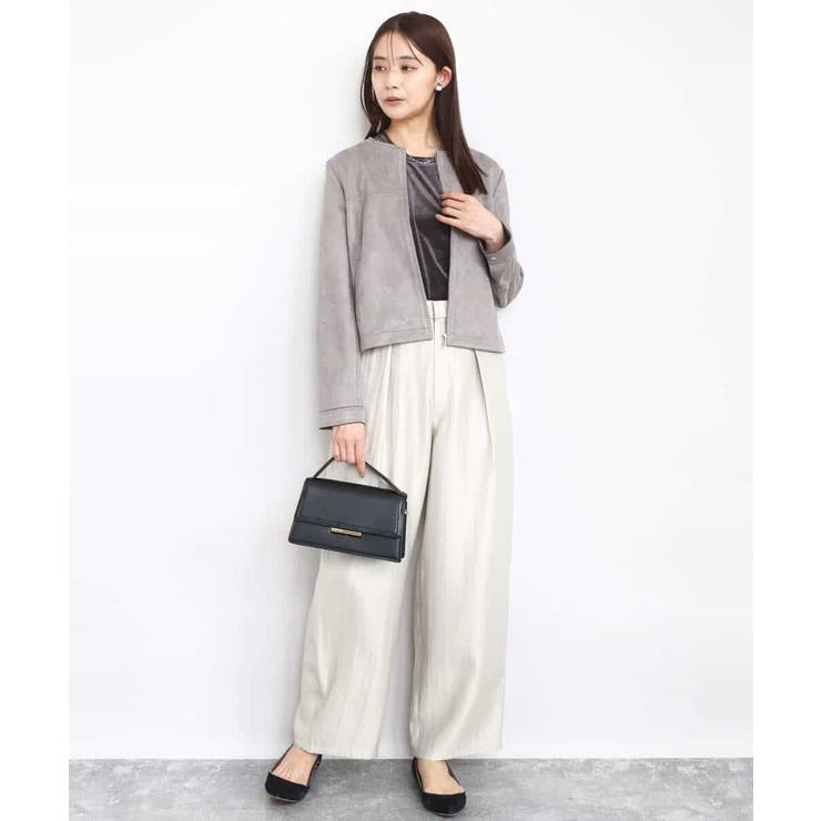 サテン地バレルパンツ/洗える | MK MICHEL KLEIN | 詳細画像14 