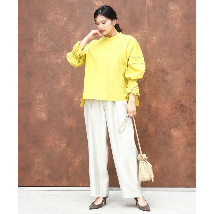 サテン地バレルパンツ/洗える | MK MICHEL KLEIN | 詳細画像21 