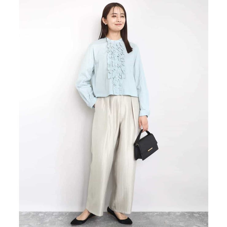 サテン地バレルパンツ/洗える | MK MICHEL KLEIN | 詳細画像24 