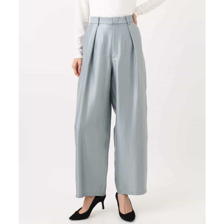 サテン地バレルパンツ/洗える | MK MICHEL KLEIN | 詳細画像37 