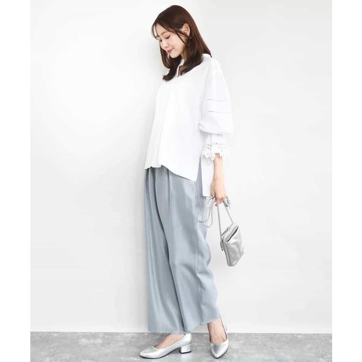 サテン地バレルパンツ/洗える | MK MICHEL KLEIN | 詳細画像5 