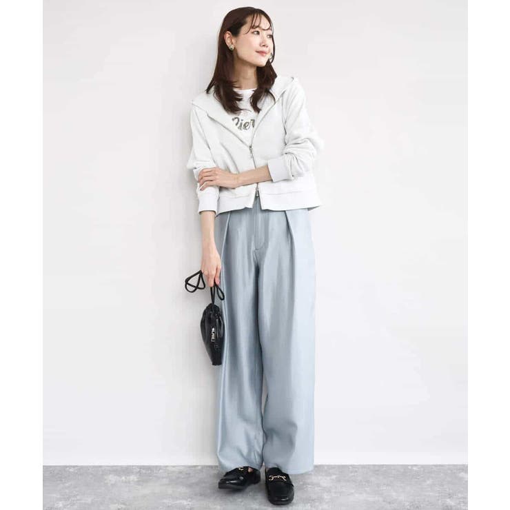 サテン地バレルパンツ/洗える | MK MICHEL KLEIN | 詳細画像8 