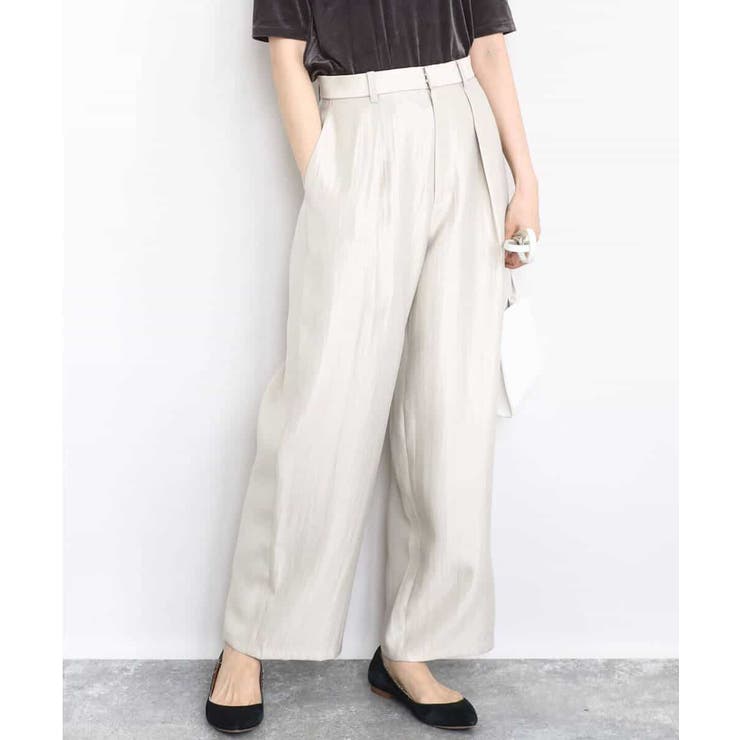 サテン地バレルパンツ/洗える | MK MICHEL KLEIN | 詳細画像9 