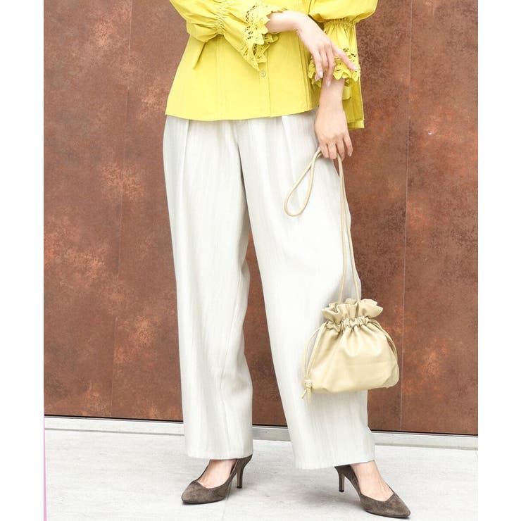 ベージュ | サテン地バレルパンツ/洗える | MK MICHEL KLEIN