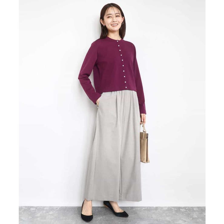 ストレートワイドパンツ(ストライプ・無地)/洗える | MK MICHEL KLEIN | 詳細画像15 