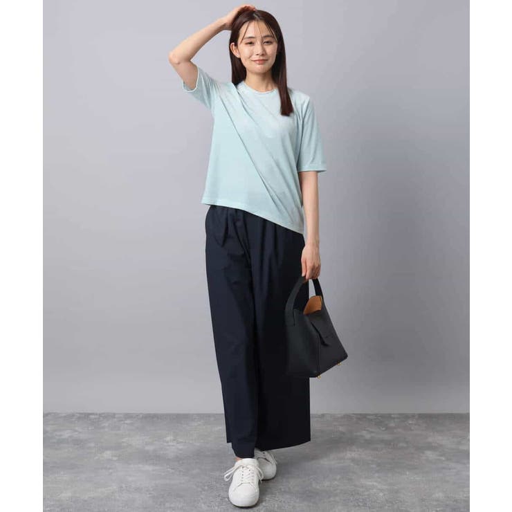 ストレートワイドパンツ(ストライプ・無地)/洗える | MK MICHEL KLEIN | 詳細画像31 